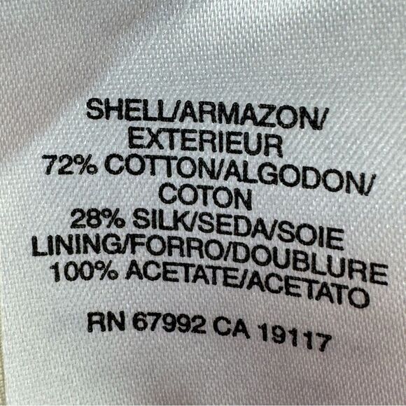 Sigrid Olsen Floral Damask Cotton Silk Blazer Jacket Cream Pink 4 Snap Front‎ - Picture 11 of 14